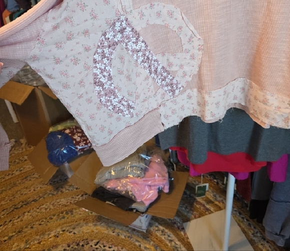 POL Pink Sequin Peace Hoodie - Picture 2 of 3